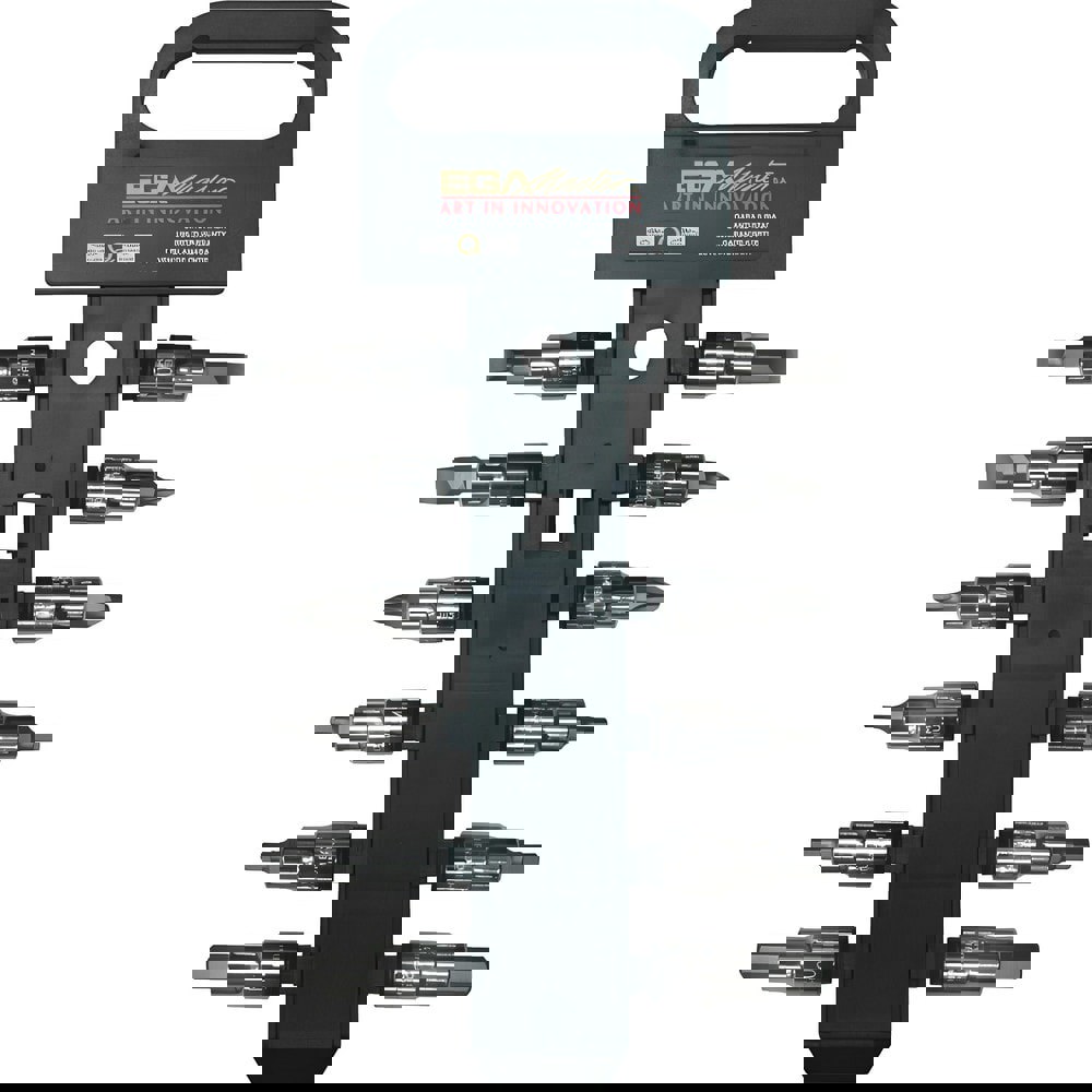 Power & Impact Screwdriver Bit Sets; Set Type: Screwdriver BIt Socket Set ; Bit Type: Power Bit Set ; Point Type: Phillips, Hex; Slotted ; Drive Size: 1/2 ; Overall Length (Decimal Inch): 1.0000 ; Hex Size Range (mm): 4 - 10